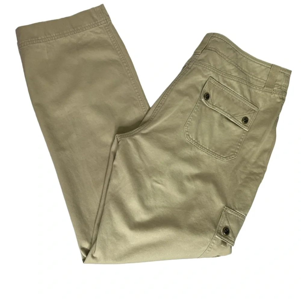 Lauren Ralph Lauren Khaki Baggy Straight Cargo Pants Womens 14 - Picture 6 of 7
